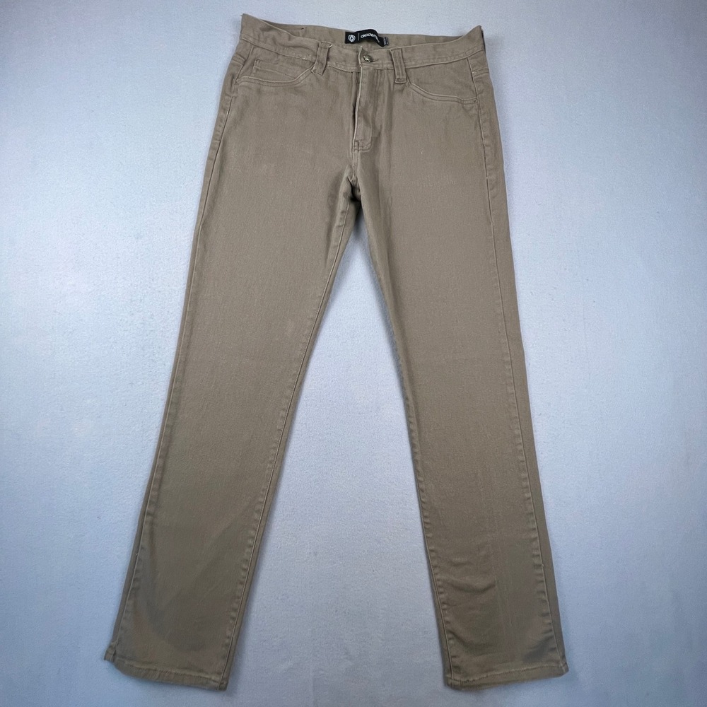 Akademiks Straight Leg Pants Mens 34x34 Tan Twill Casual Streetwear Chinos‎